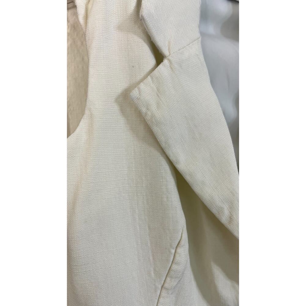 Sandro Carine Sleeveless Mini Dress Womens 34 Cream V Neck Classic Luxury - Picture 7 of 16